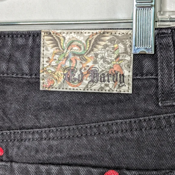 Ed Hardy Black Denim Mini Skirt - Picture 10 of 10